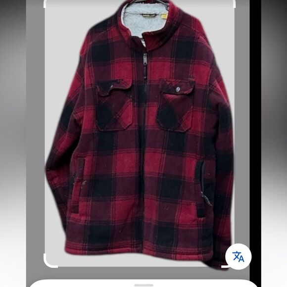 Cabelas Y2K Mens Sherpa Lined Hunting Coat Lumberjack Buffalo Plaid Size XL - Picture 11 of 14